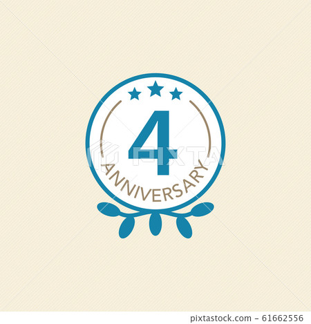 4th Anniversary Logo Colorful Geometric Background Stock Vector (Royalty  Free) 482067892 | Shutterstock