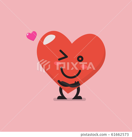 Charming heart character emoji 61662573