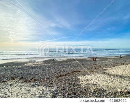 Torrey Pines State Beach before sunset twilight 61662631