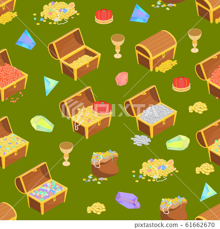 Treasure Seamless Pattern Background 3d...-插圖素材 [61662670] - PIXTA圖庫