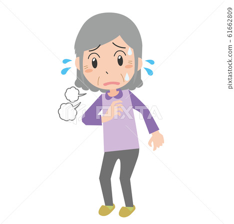 祖母，心Pal，女人，呼吸，呼吸，深呼吸，更年期 61662809