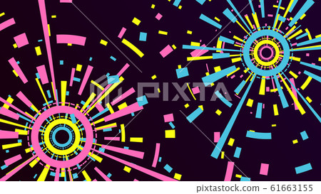 Multicolored geaometrical circle shape background 61663155