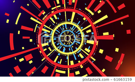 Multicolored geaometrical circle shape background 61663159