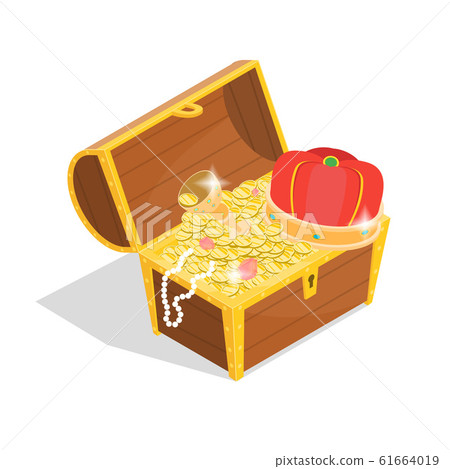 Treasure Sign 3d Icon Isometric View. Vector 61664019