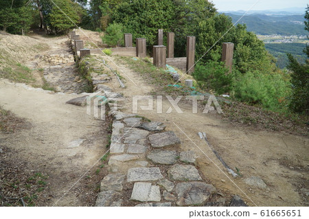 [Japan's Top 100 Castles] Kinojo Paving Stones and South Gate Ruins 1 Soja City, Okayama Prefecture 61665651