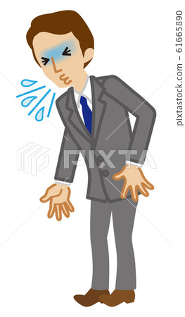 打噴嚏的商人感冒症狀-全身 61665890