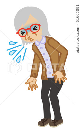 高級女人打噴嚏感冒症狀-全身 61665891