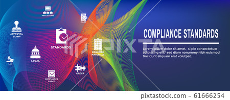 In compliance web header banner with icon set that 61666254