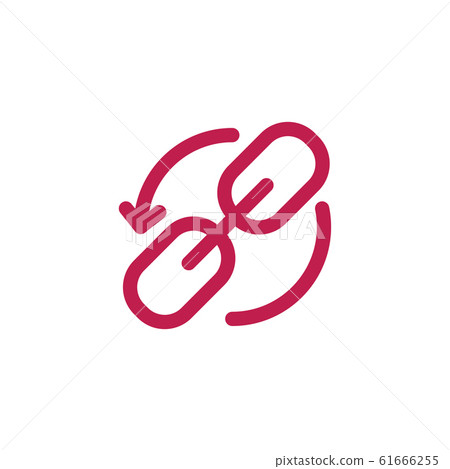 Website Link & Connectedness Icon with Chain Link Website Link & Connectedness Icon with Chain Link 61666255
