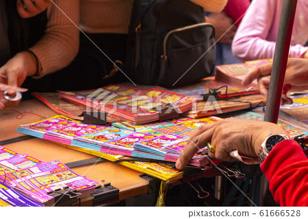 彩卷，刮刮樂，樂透彩，カラースクロール、スクラッチ、宝くじ、Color scroll, 61666528