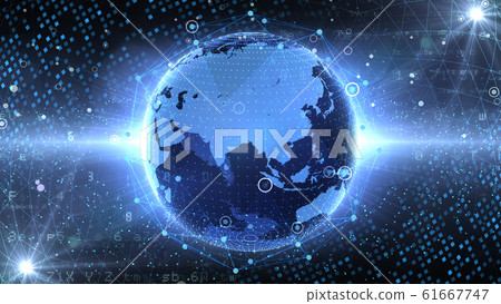 地球宇宙世界世界數字網絡技術中國，印度，東盟國家 61667747