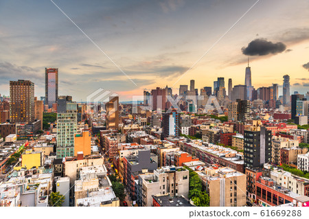 New York, New York, USA Downtown Skyline 61669288