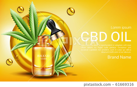 Cbd oil banner mockup, hemp cannabinoid extract Cbd oil banner mockup, hemp cannabinoid extract 61669316