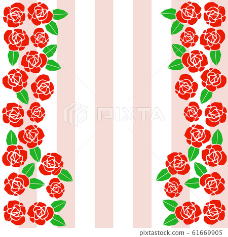 Red rose striped background 61669905