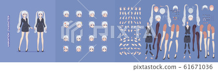 Anime manga girl business woman for animation 61671036