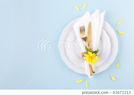 Spring or Easter table setting 61671313