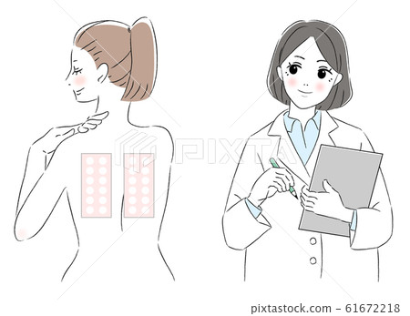 Patch test Stinging test Female Doctor Test Patch test Stinging test Female Doctor Test 61672218