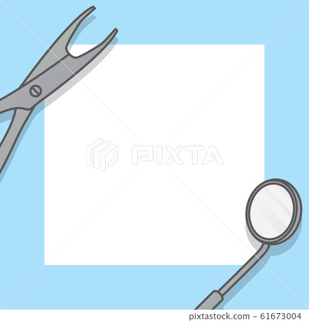 Blank banner Dental equipment frame illustration Blank banner Dental equipment frame illustration 61673004