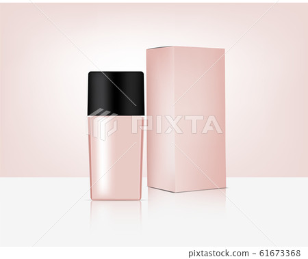 Bottle Mock up Realistic Organic Rose Gold 61673368