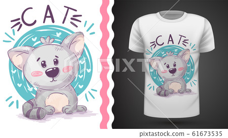 Water color cat - idea for print t-shirt Water color cat - idea for print t-shirt 61673535