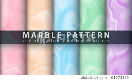 Marble texture pattern - set five items - Stock Illustration [61673565 ...