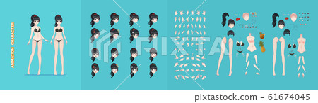 Anime manga girl cartoon characters for animation Anime manga girl cartoon characters for animation 61674045