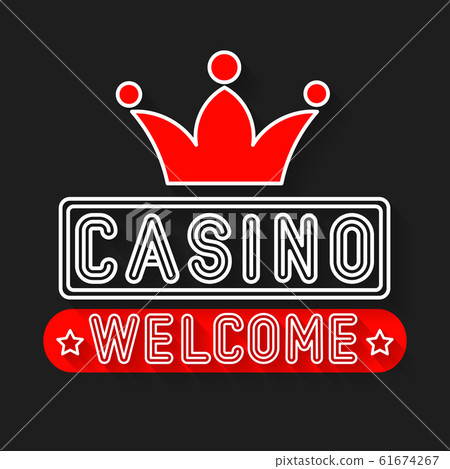 Casino Sign, Bright Signboard, Light Banner. 61674267