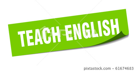 teach english sticker. teach english square sign. teach english sticker. teach english square sign. 61674683