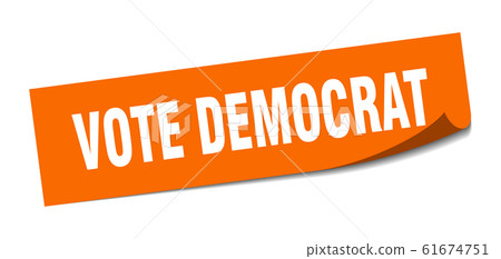 vote democrat sticker. vote democrat square sign. vote democrat sticker. vote democrat square sign. 61674751