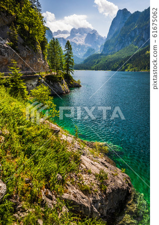 Gosausee lake with Dachstein behind, Austria Gosausee lake with Dachstein behind, Austria 61675062