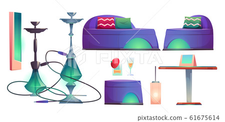 Shisha hookah bar set, cafe for smoking stuff Shisha hookah bar set, cafe for smoking stuff 61675614