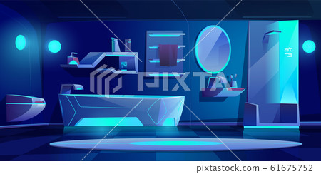 Futuristic bathroom interior furniture and stuff 61675752