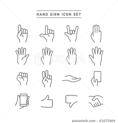 hand sign, hand, gesture 61675864