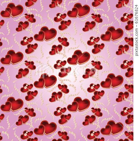 Seamless background with hearts Seamless background with hearts 61676824