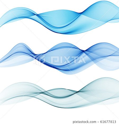 Abstract wavy lines in the form of a wave. Set... - Stock Illustration ...