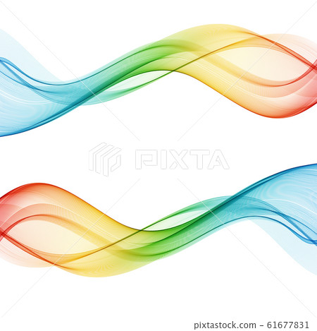 Set of abstract banners colored waves Vector color wave Set of abstract banners colored waves Vector color wave 61677831