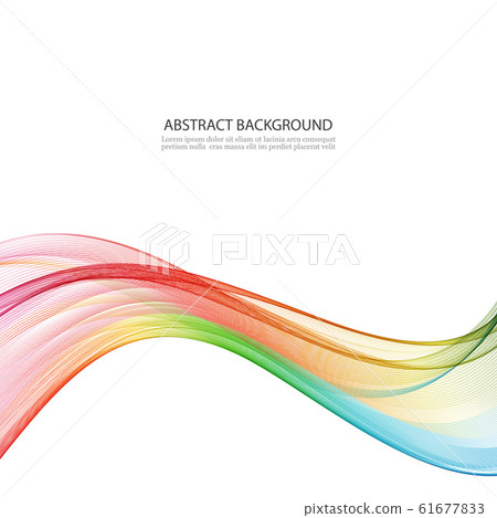 Abstract motion smooth color wave vector. Curve rainbow lines. 61677833