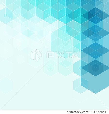 Geometrical hexagons, blue background. Element of design. Geometrical hexagons, blue background. Element of design. 61677841