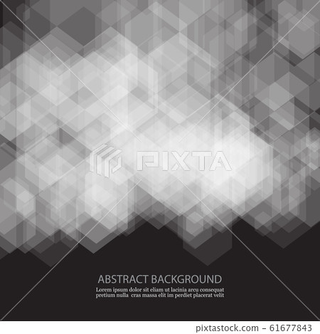 Abstract geometric shape from gray cubes. White squares Abstract geometric shape from gray cubes. White squares 61677843