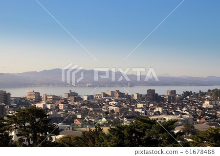 Matsue city seen from Matsue Castle 61678488