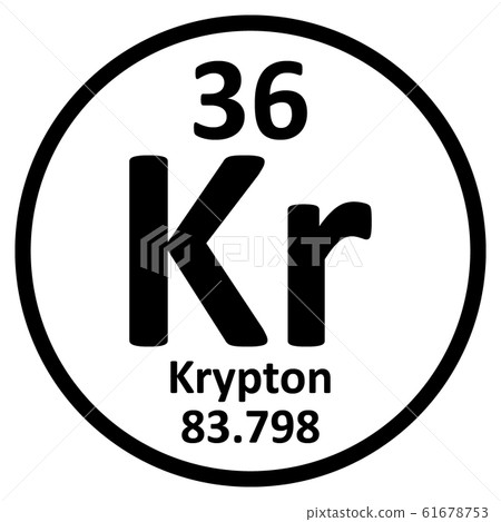 Periodic table element krypton icon. Periodic table element krypton icon. 61678753