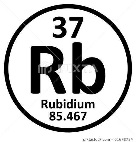 Periodic table element rybidium icon. Periodic table element rybidium icon. 61678754
