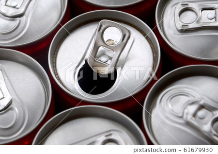 Many aluminium soda drink cans. Advertising for Many aluminium soda drink cans. Advertising for 61679930