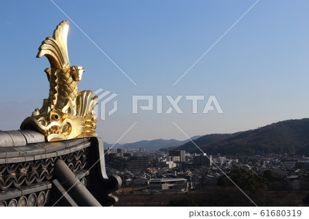 從岡山城眺望市區和虎鯨 從岡山城眺望市區和虎鯨 61680319