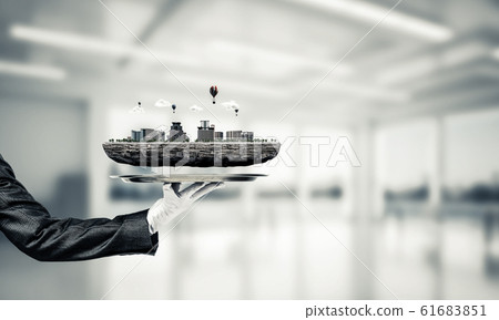 Concept of modern urban development. 61683851