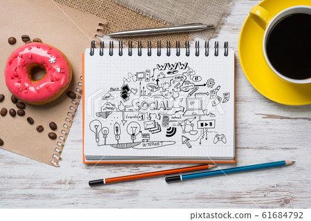 Coffee break with snack 61684792