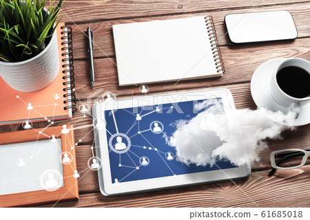 Social communication and global networking concept 61685018