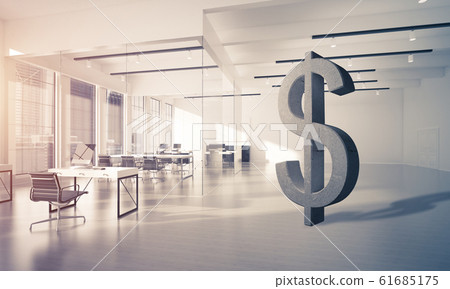 Money making and wealth concept presented by stone dollar symbol Money making and wealth concept presented by stone dollar symbol 61685175