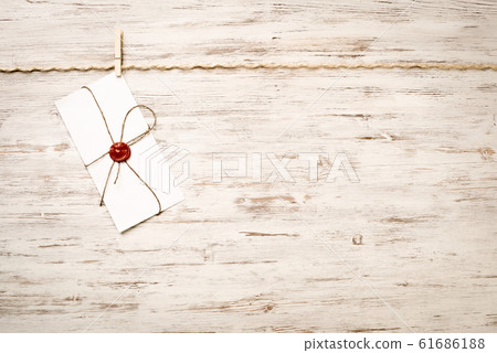 Mail envelope on rope Mail envelope on rope 61686188