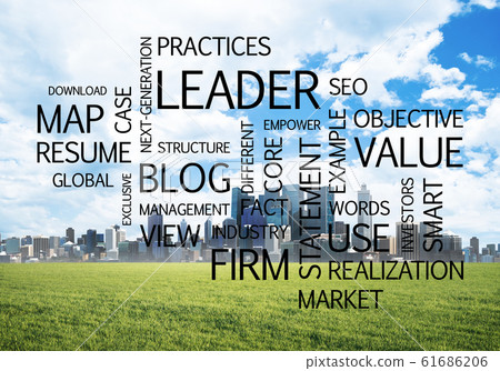 Business conceptual words as keys to success and company growth 61686206